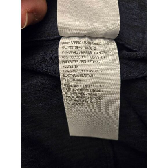 H By Halston Women's Size Medium PETITE Blue/Black Chambray Capris Leggings - Picture 7 of 7